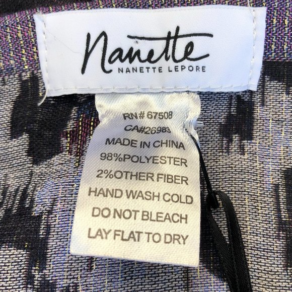 Nanette Lepore Floral Print Lightweight Scarf Wrap 78" x 57" - Picture 10 of 10